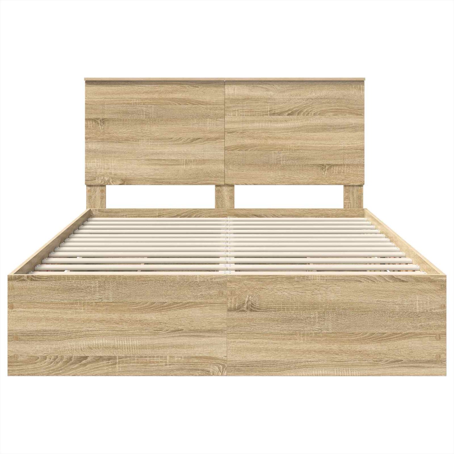 vidaXL Σκελετός Κρεβατιού Δρύς Sonoma 150 x 200 cm Μηχανήματος Ξύλο