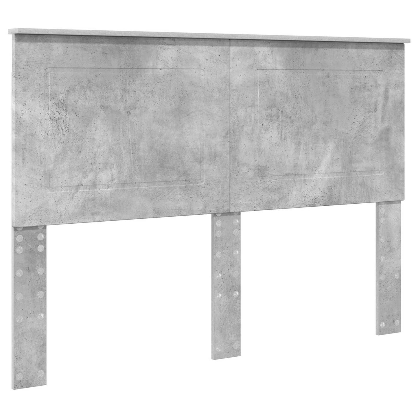 vidaXL Σκελετός Κρεβατιού Σκυρόδεμα Γκρι 140 x 190 cm Μηχανήματος Ξύλο