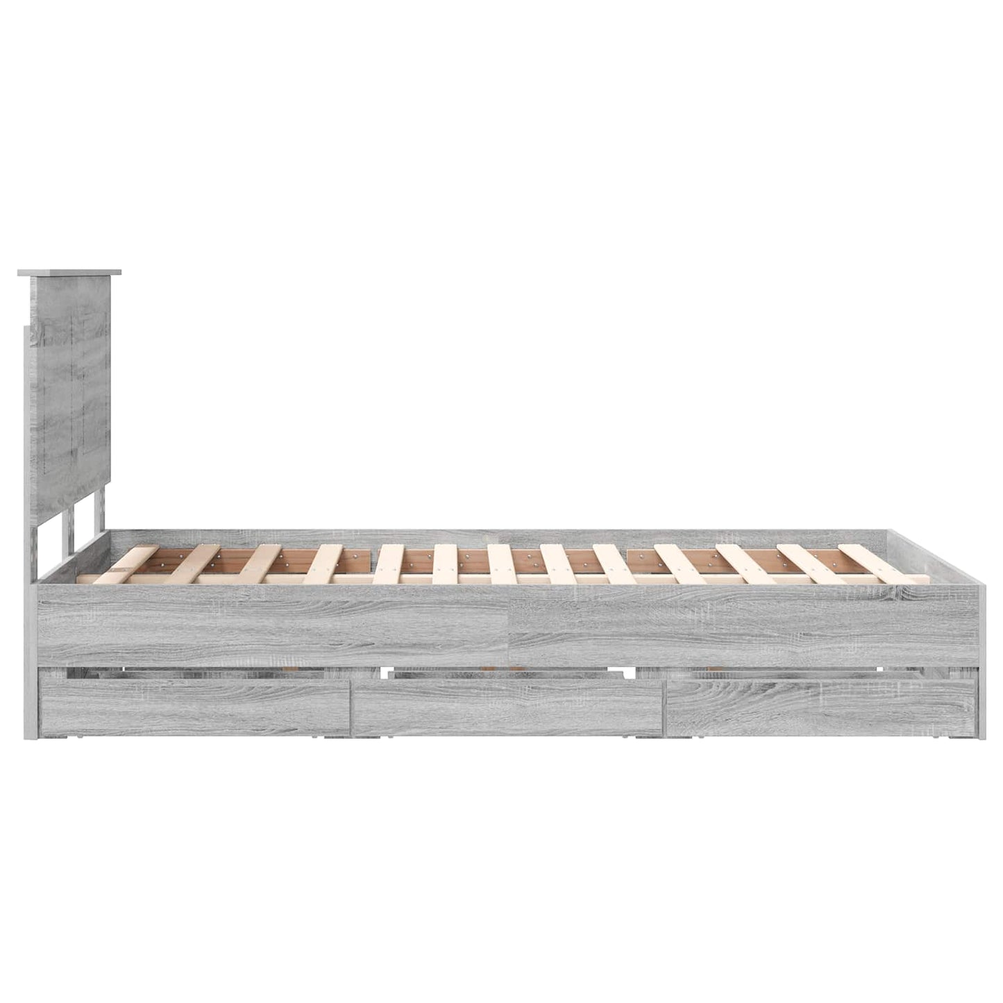 vidaXL Σκελετός Κρεβατιού Γκρίζο Σονομα 120 x 190 cm Μηχανήματος Ξύλο