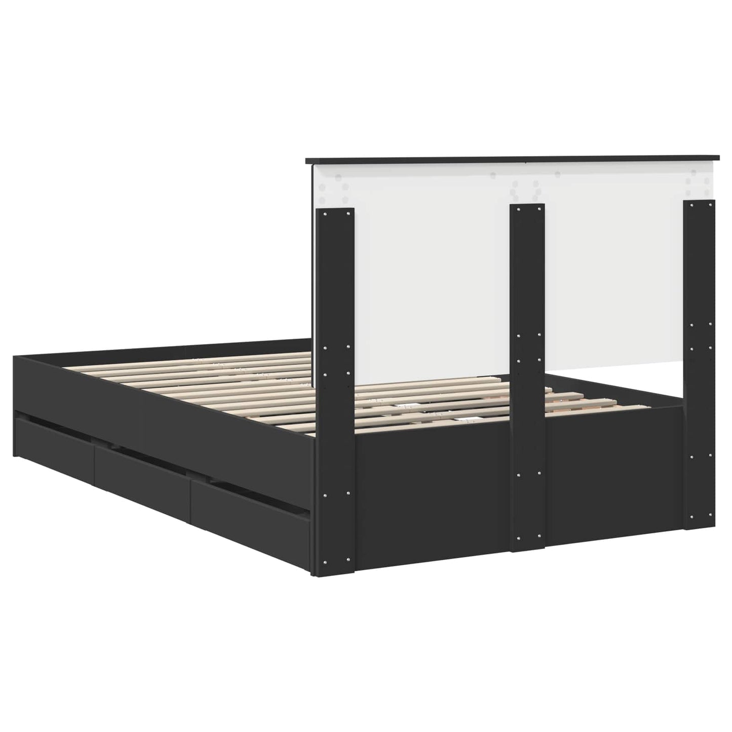 vidaXL Σκελετός Κρεβατιού Μαύρο 120 x 200 cm Μηχανήματος Ξύλο