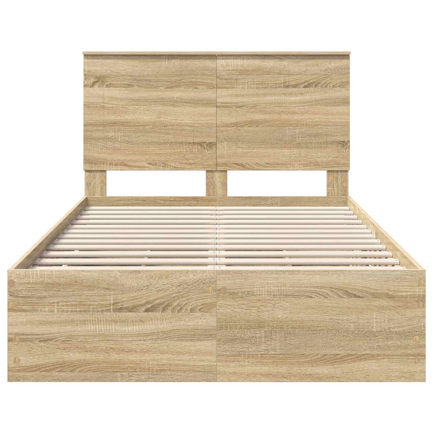 vidaXL Σκελετός Κρεβατιού Δρύς Sonoma 120 x 200 cm Μηχανήματος Ξύλο