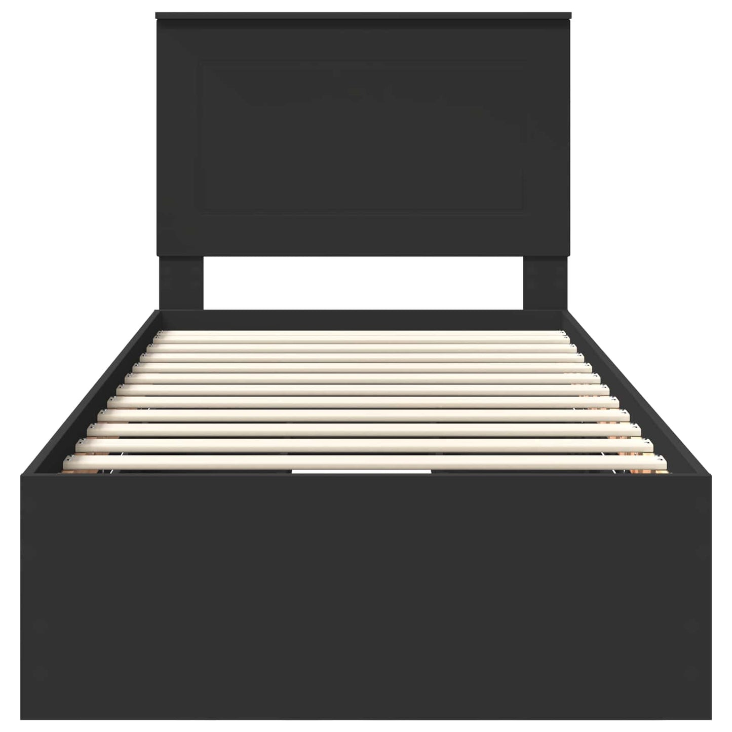 vidaXL Σκελετός Κρεβατιού Μαύρο 90 x 190 cm Μηχανήματος Ξύλο