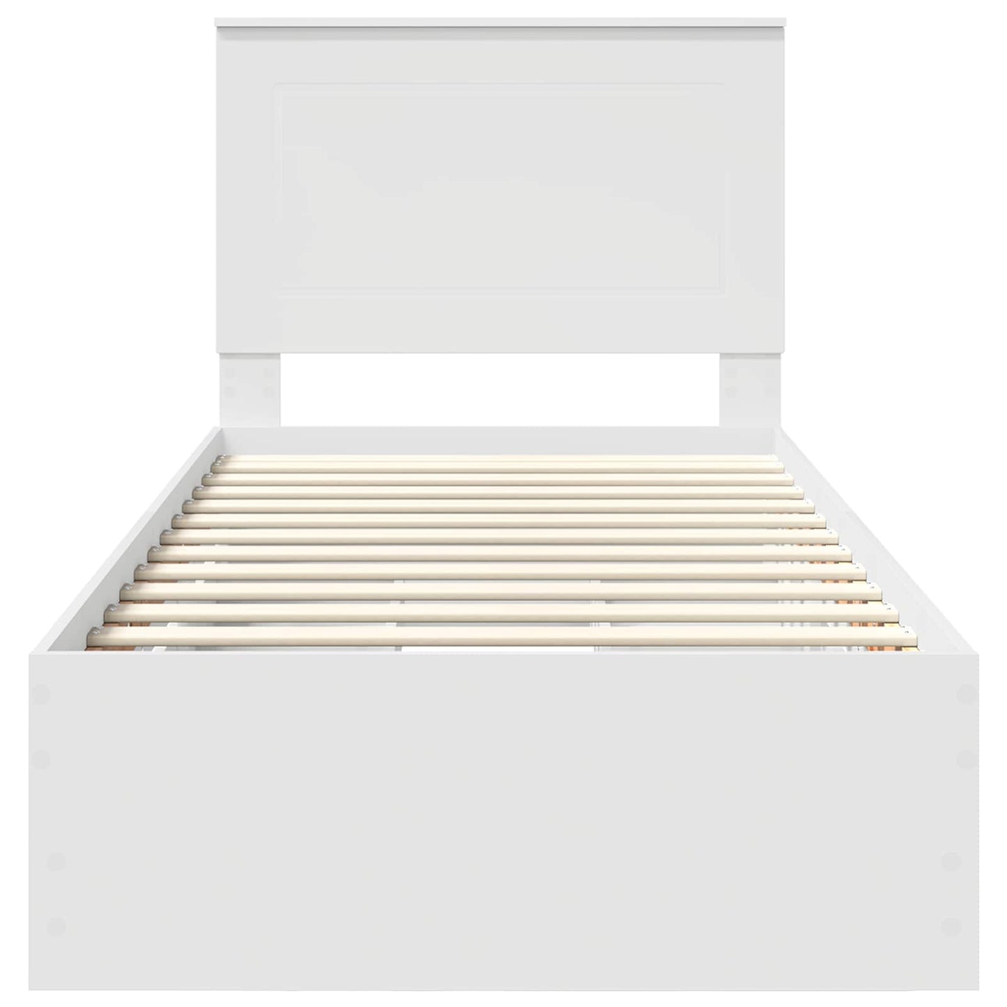 vidaXL Σκελετός Κρεβατιού Λευκό 75 x 190 cm Μηχανήματος Ξύλο