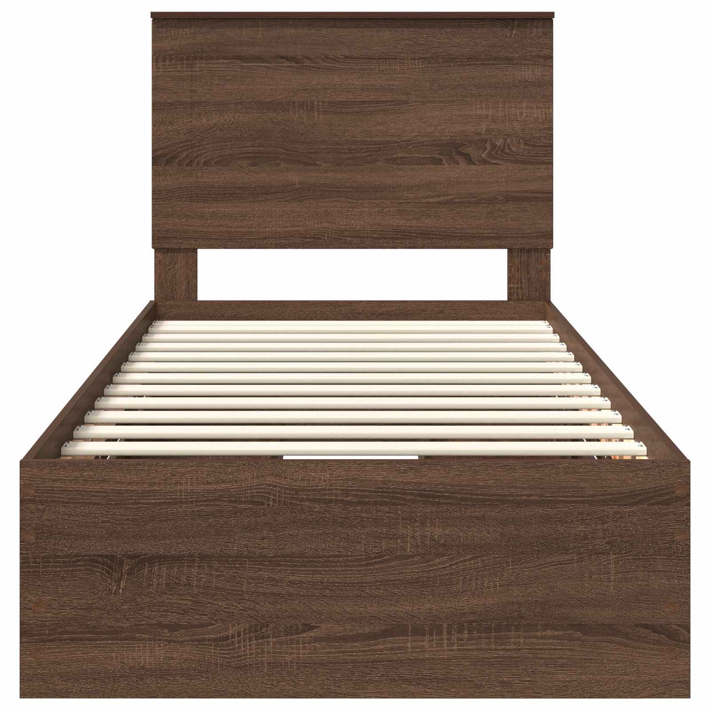 vidaXL Σκελετός Κρεβατιού Καφέ δρυς 75 x 190 cm Μηχανήματος Ξύλο