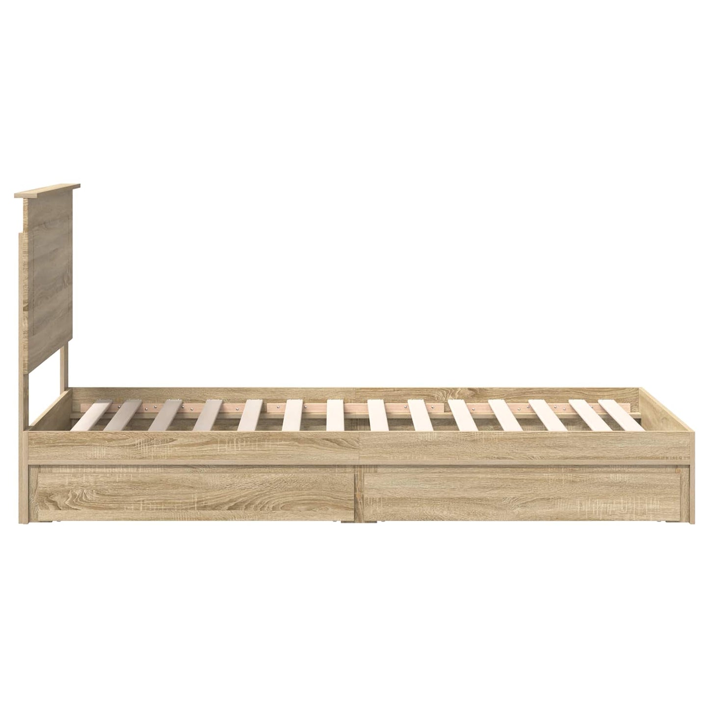 vidaXL Κρεβάτι Αποθήκης Δρύς Sonoma 75 x 190 cm Επεξεργασμένο ξύλο