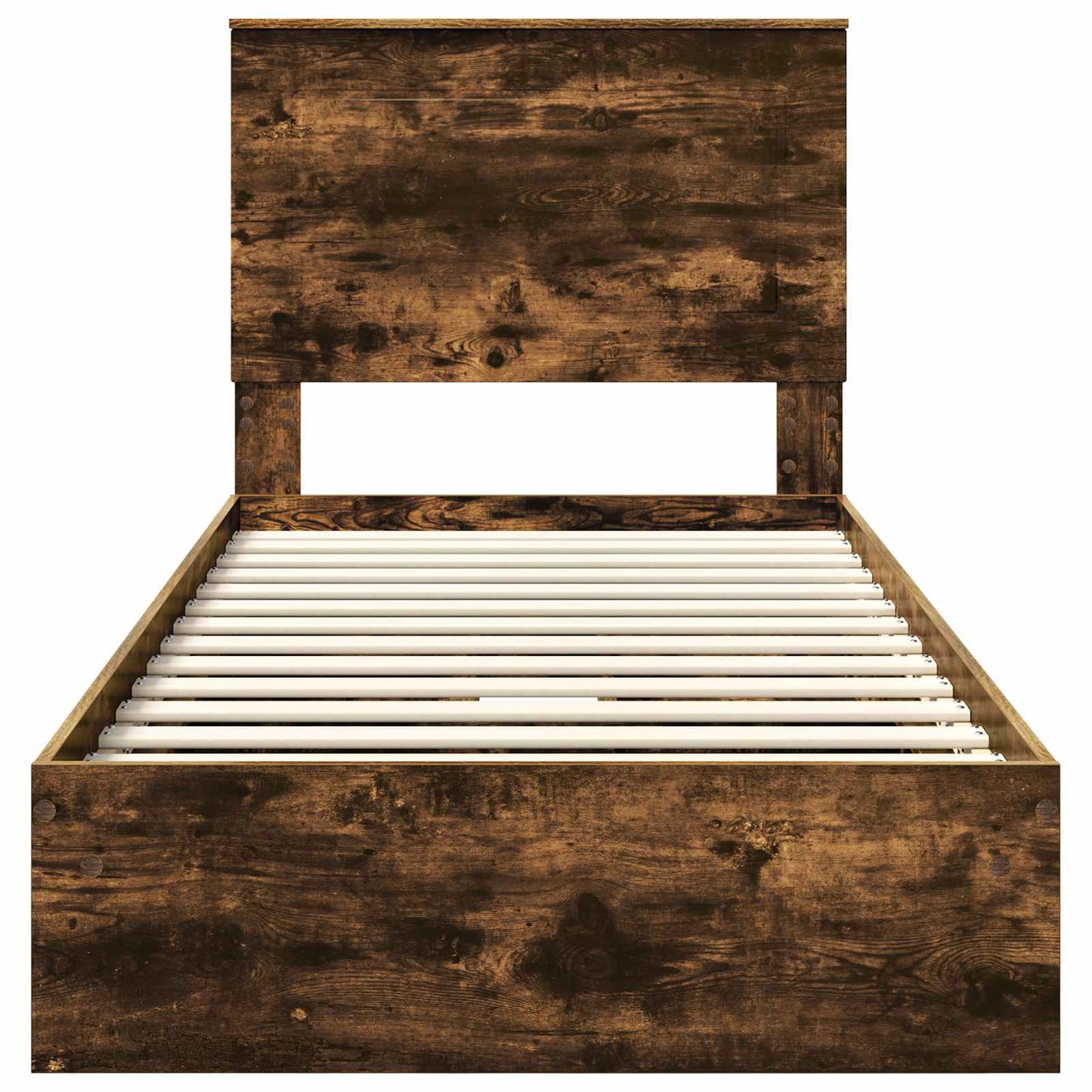 vidaXL Κρεβάτι Αποθήκης Καπνιστό Δρύς 75 x 190 cm Επεξεργασμένο ξύλο