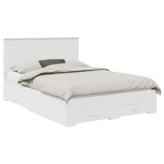 vidaXL Σκελετός Κρεβατιού Λευκό 160 x 200 cm Επεξεργασμένο ξύλο