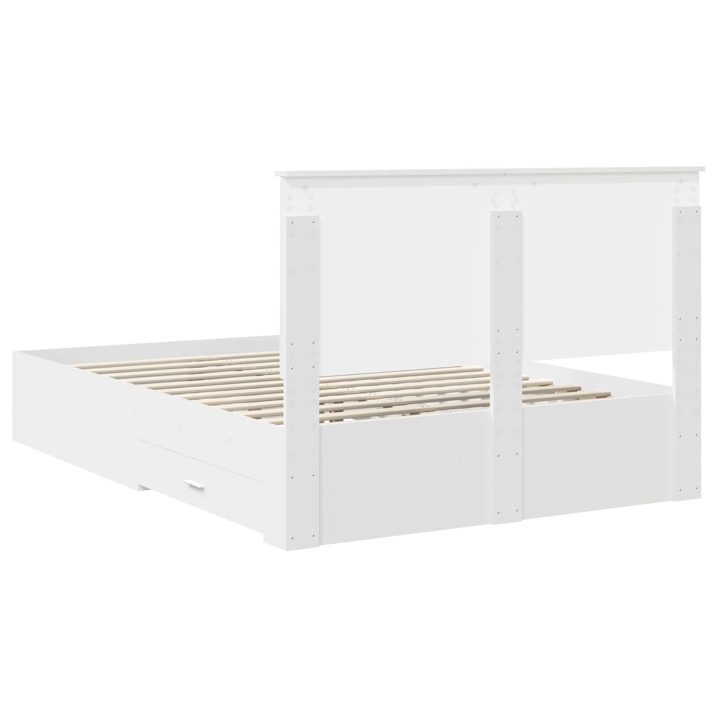 vidaXL Σκελετός Κρεβατιού Λευκό 140 x 200 cm Επεξεργασμένο ξύλο