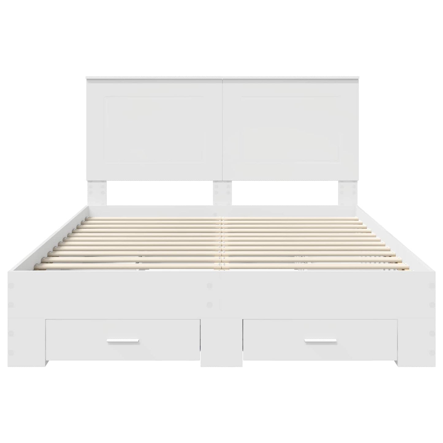 vidaXL Σκελετός Κρεβατιού Λευκό 140 x 200 cm Επεξεργασμένο ξύλο