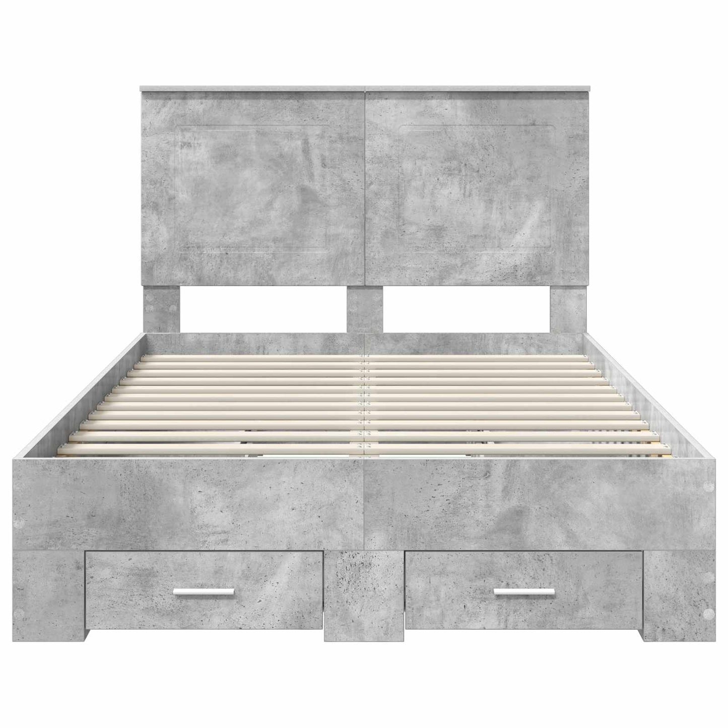 vidaXL Σκελετός Κρεβατιού με κεφαλάρι Σκυρόδεμα Γκρι 120 x 190 cm