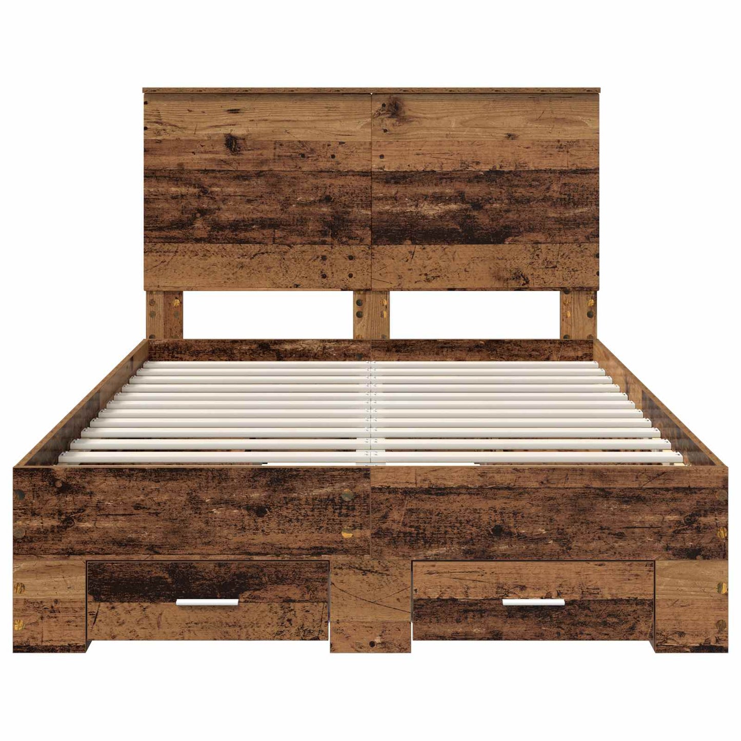 vidaXL Σκελετός Κρεβατιού Παλιό ξύλο 120 x 190 cm Επεξεργασμένο ξύλο