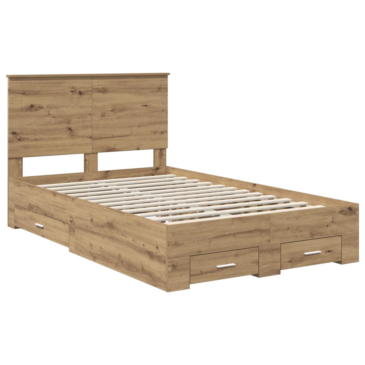 vidaXL Σκελετός Κρεβατιού Artisan Oak 120 x 190 cm Επεξεργασμένο ξύλο