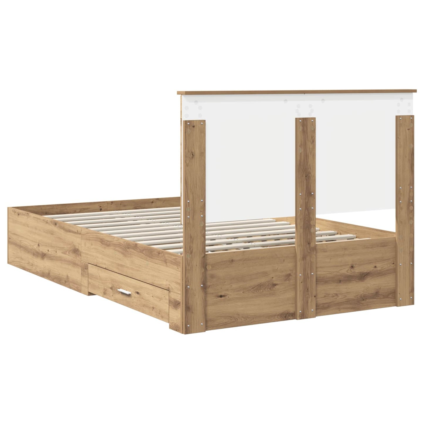 vidaXL Σκελετός Κρεβατιού Artisan Oak 120 x 190 cm Επεξεργασμένο ξύλο