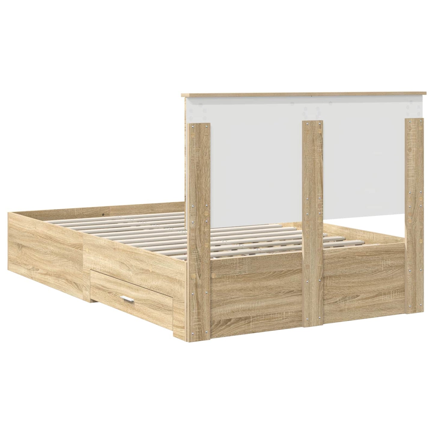 vidaXL Σκελετός Κρεβατιού Δρύς Sonoma 120 x 200 cm Επεξεργασμένο ξύλο