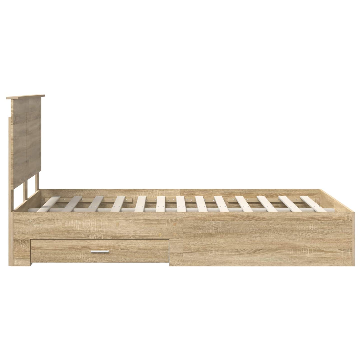 vidaXL Σκελετός Κρεβατιού Δρύς Sonoma 120 x 200 cm Επεξεργασμένο ξύλο