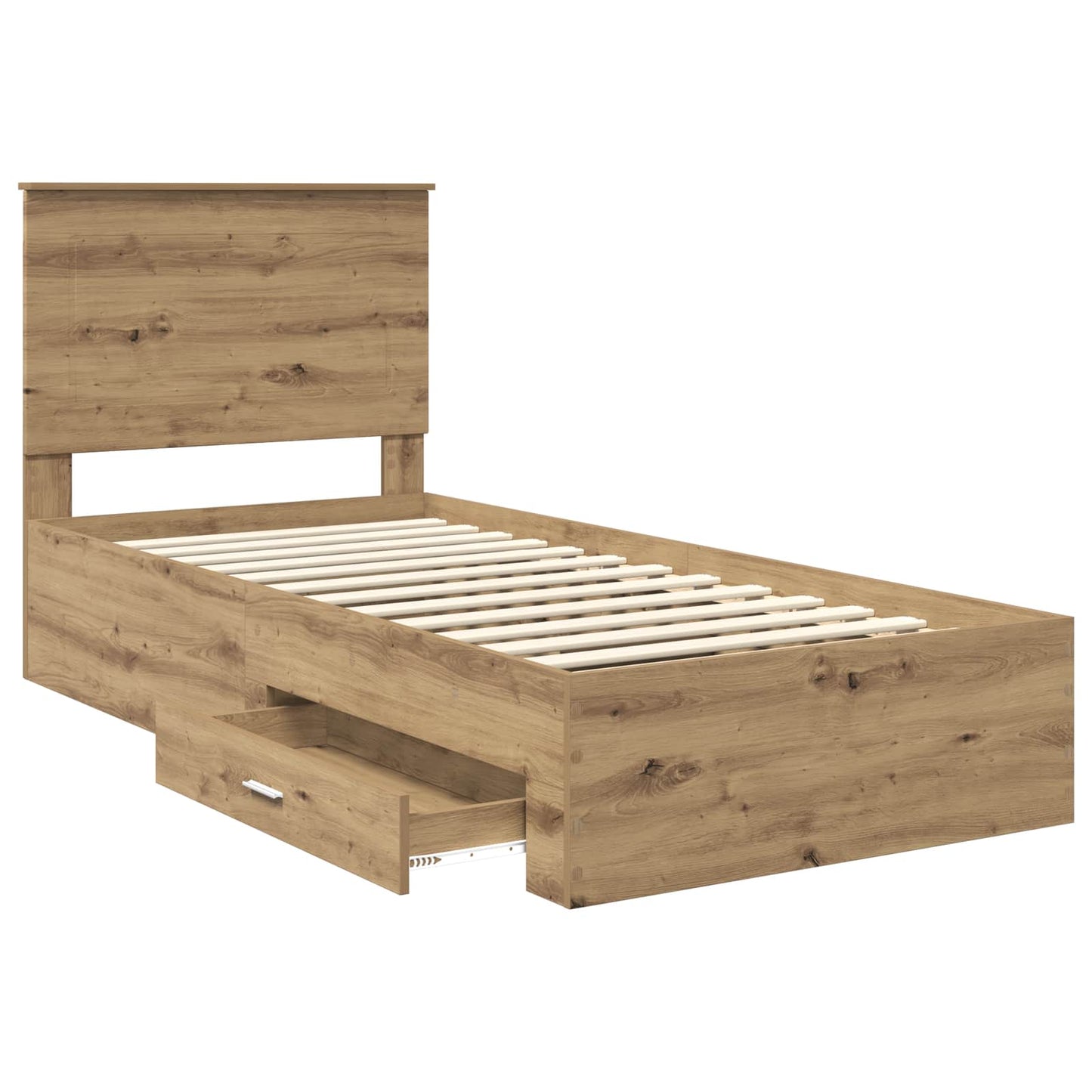 vidaXL Σκελετός Κρεβατιού Artisan Oak 100 x 200 cm Επεξεργασμένο ξύλο