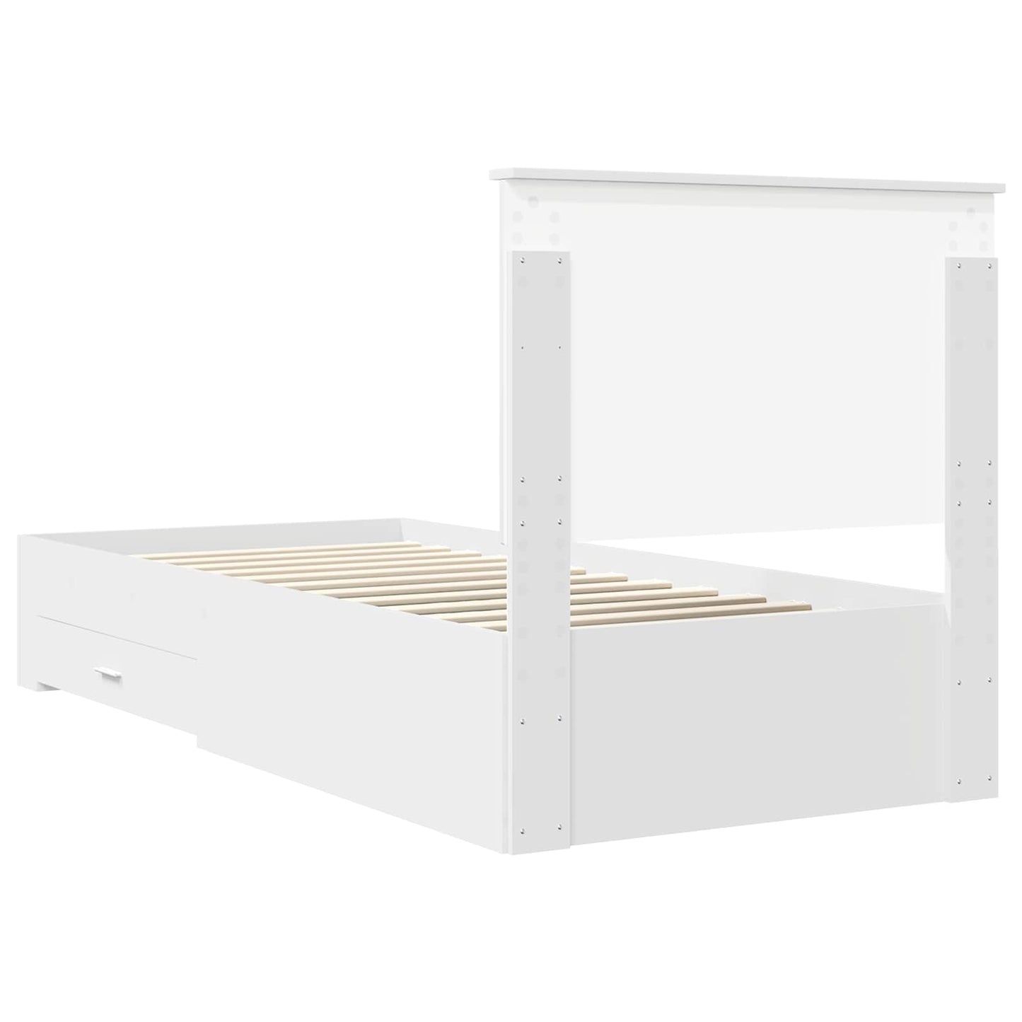 vidaXL Σκελετός Κρεβατιού Λευκό 90 x 190 cm Επεξεργασμένο ξύλο