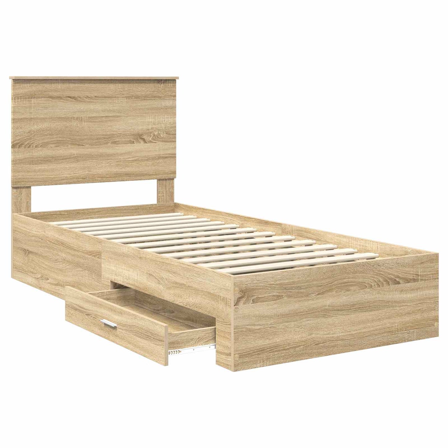 vidaXL Σκελετός Κρεβατιού Δρύς Sonoma 90 x 190 cm Επεξεργασμένο ξύλο