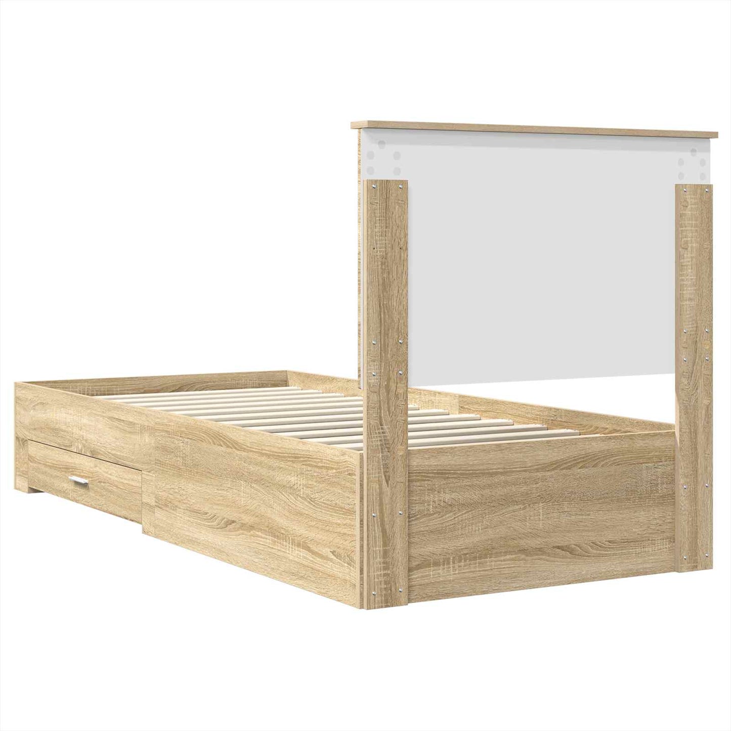vidaXL Σκελετός Κρεβατιού Δρύς Sonoma 90 x 190 cm Επεξεργασμένο ξύλο