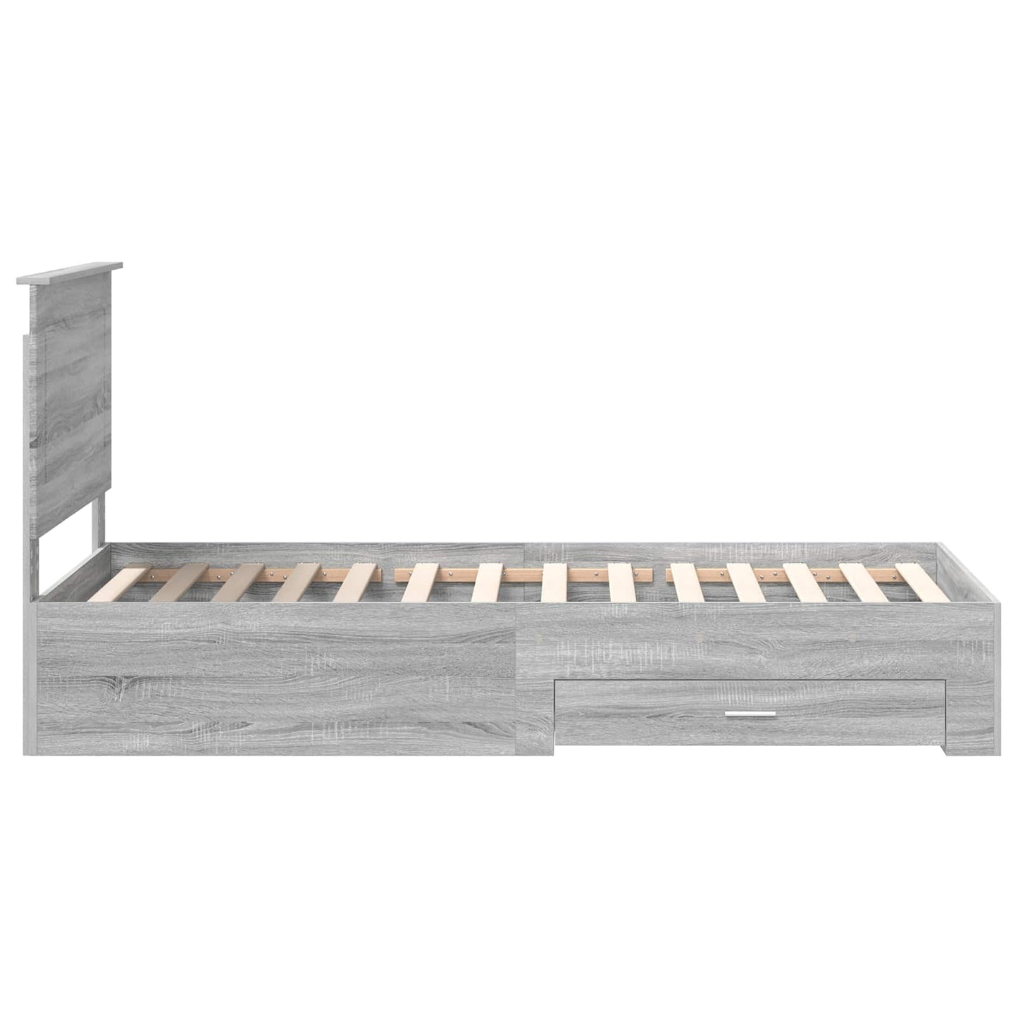 vidaXL Σκελετός Κρεβατιού Γκρίζο Σονομα 90 x 190 cm Επεξεργασμένο ξύλο