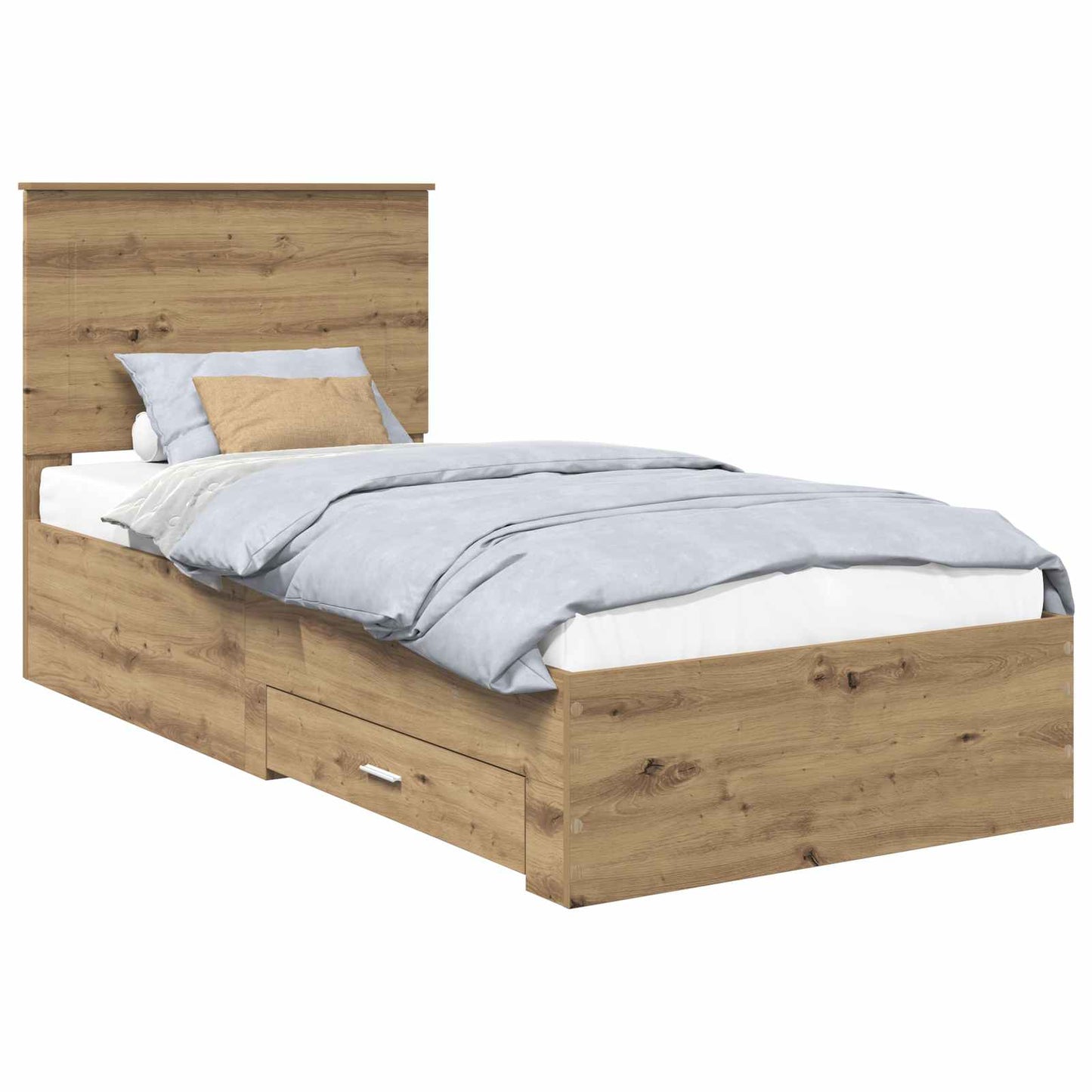 vidaXL Σκελετός Κρεβατιού Artisan Oak 90 x 200 cm Επεξεργασμένο ξύλο