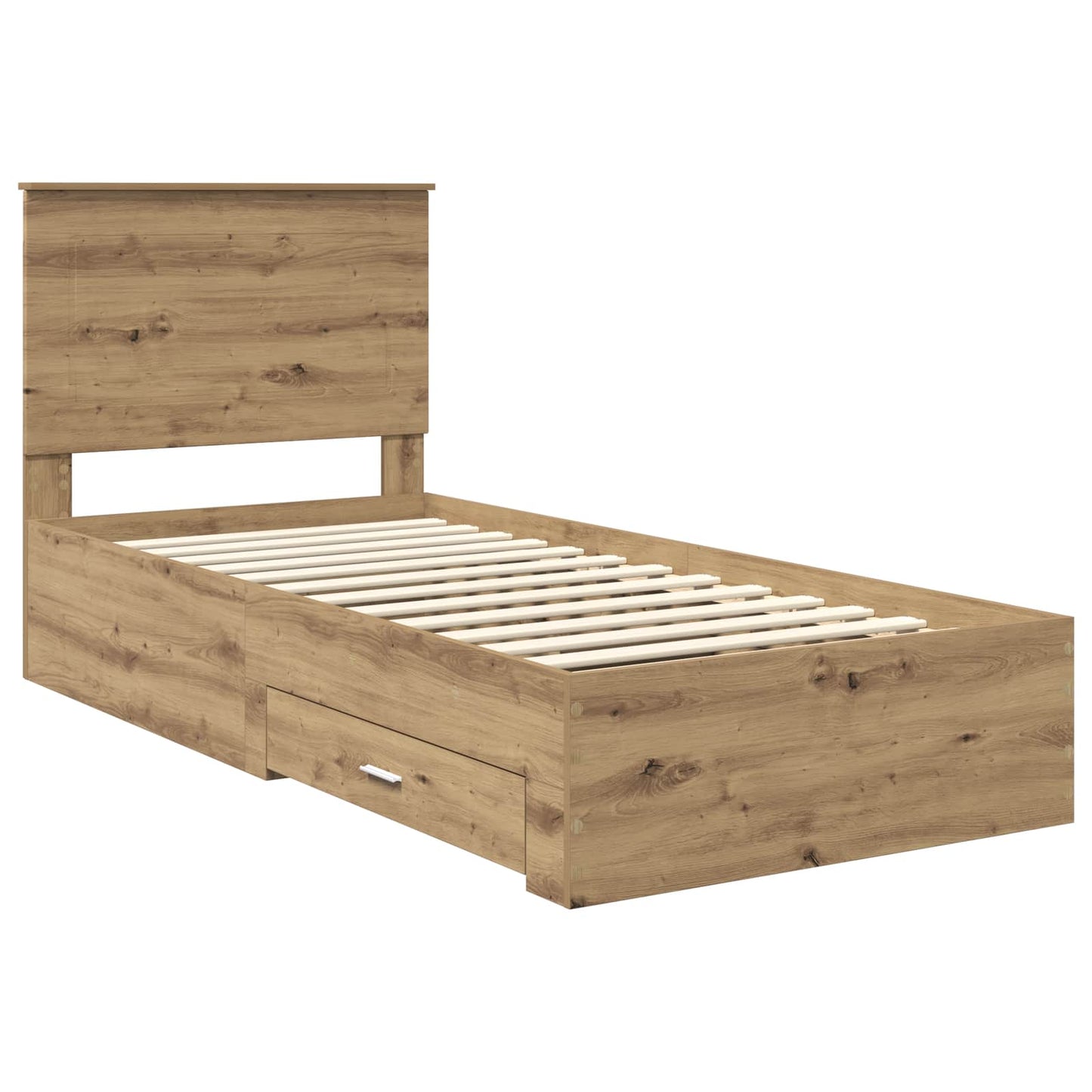 vidaXL Σκελετός Κρεβατιού Artisan Oak 90 x 200 cm Επεξεργασμένο ξύλο
