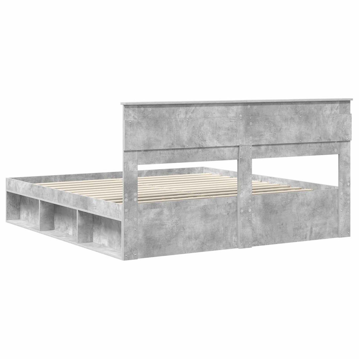 vidaXL Σκελετός Κρεβατιού Σκυρόδεμα 180 x 200 cm Στερεά ξυλεία πεύκου