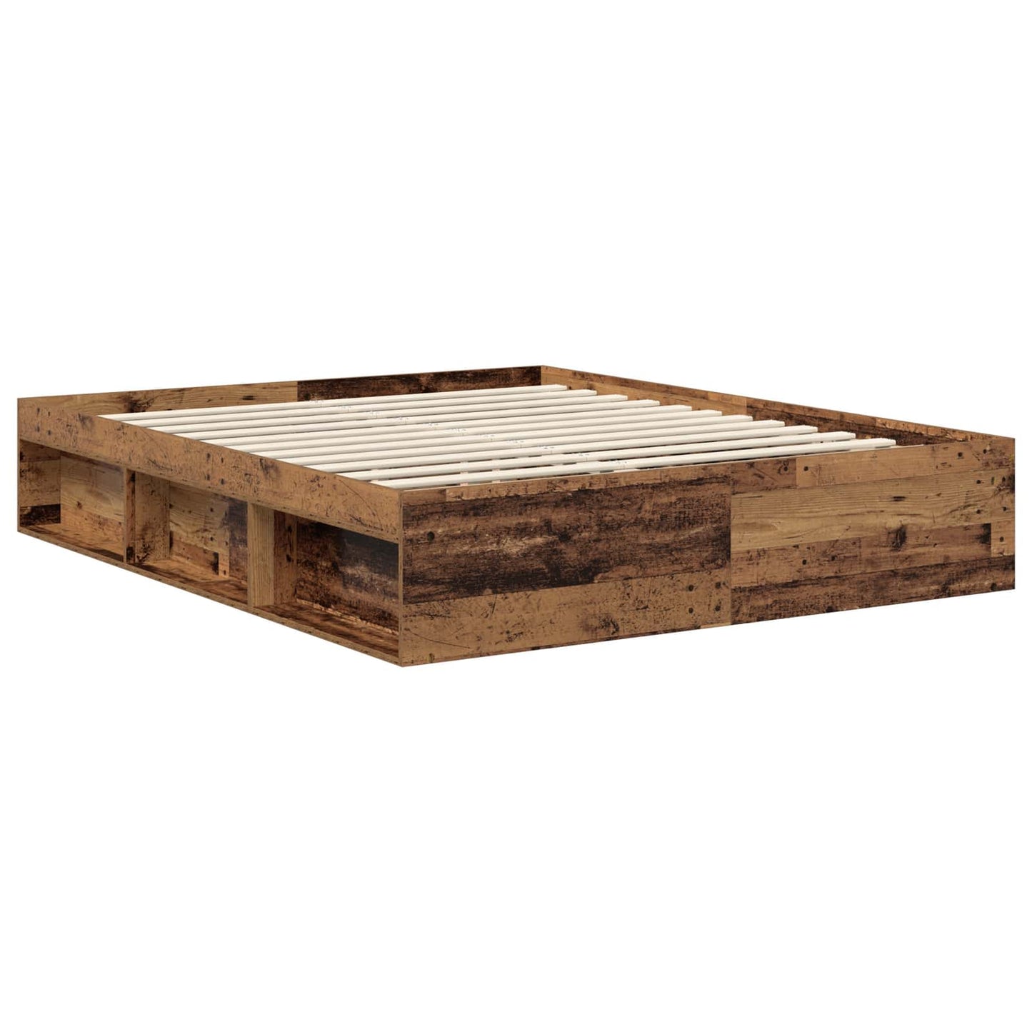 vidaXL Σκελετός Κρεβατιού Παλιό ξύλο 160 x 200 cm Στερεά ξυλεία πεύκου
