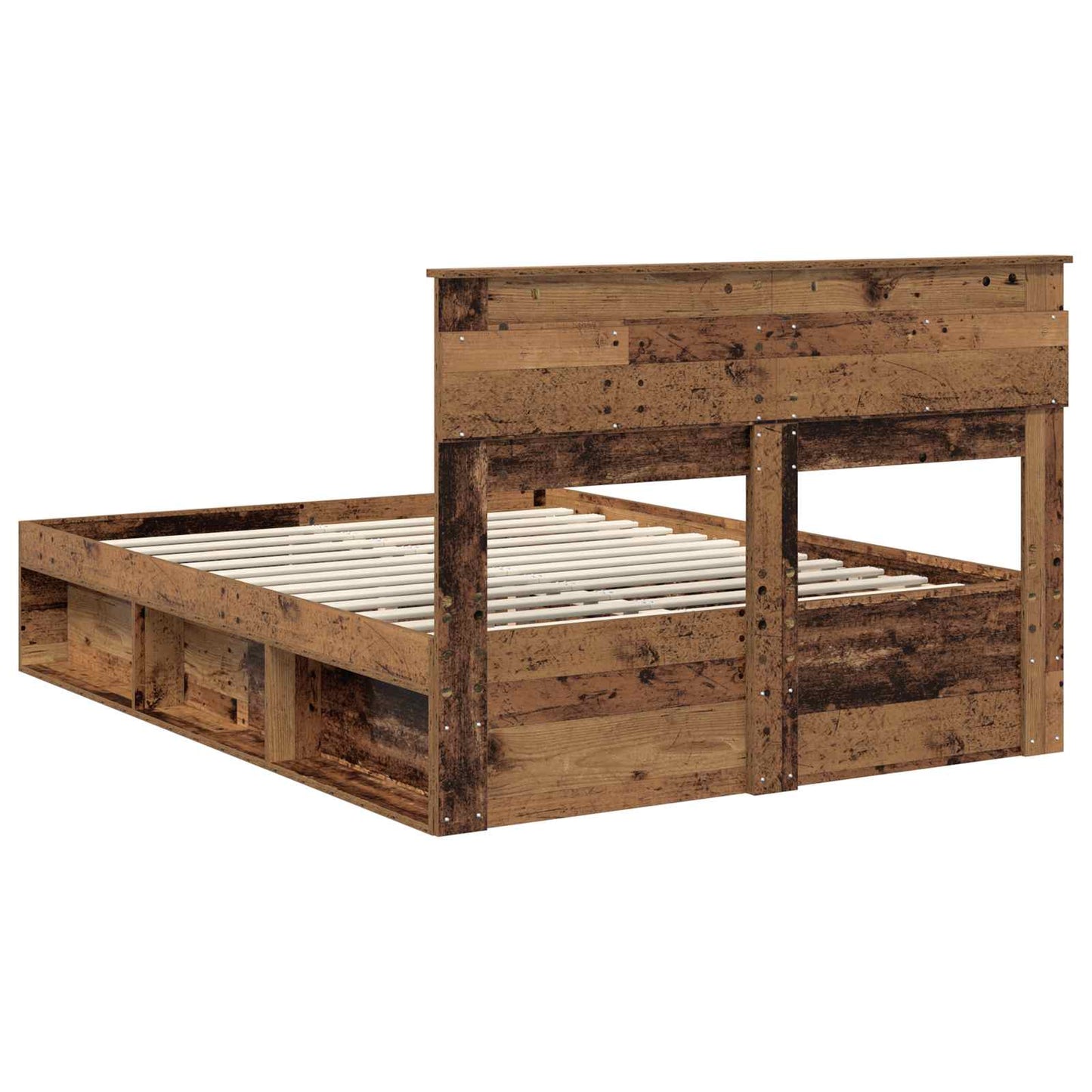 vidaXL Σκελετός Κρεβατιού Παλιό ξύλο 160 x 200 cm Στερεά ξυλεία πεύκου