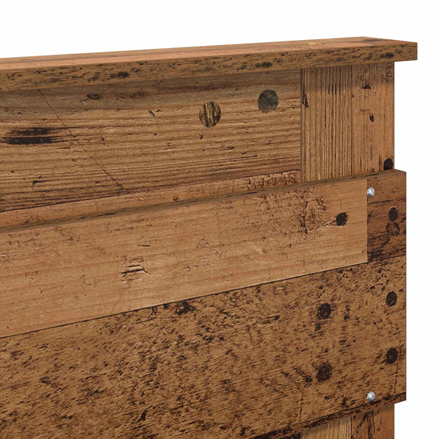 vidaXL Σκελετός Κρεβατιού Παλιό ξύλο 140 x 190 cm Στερεά ξυλεία πεύκου