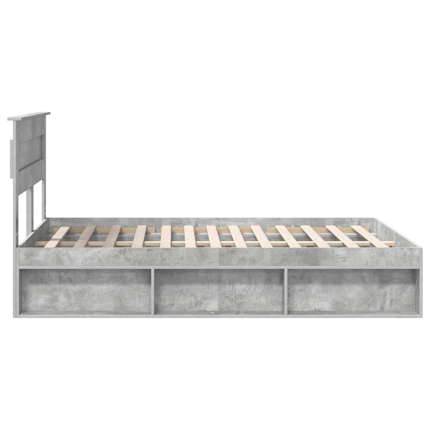 vidaXL Σκελετός Κρεβατιού Σκυρόδεμα 140 x 200 cm Στερεά ξυλεία πεύκου