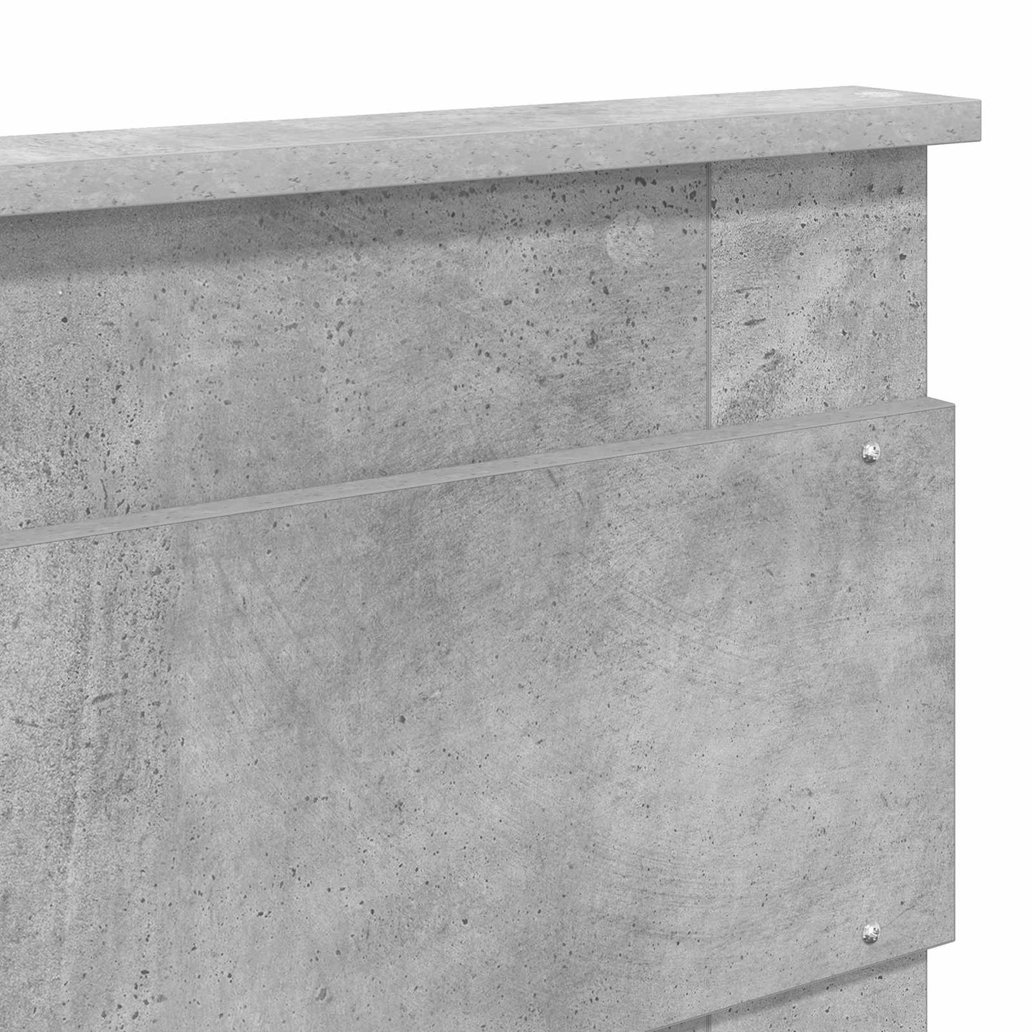 vidaXL Σκελετός Κρεβατιού με κεφαλάρι Γκρι Μπετόν 135 x 190 cm