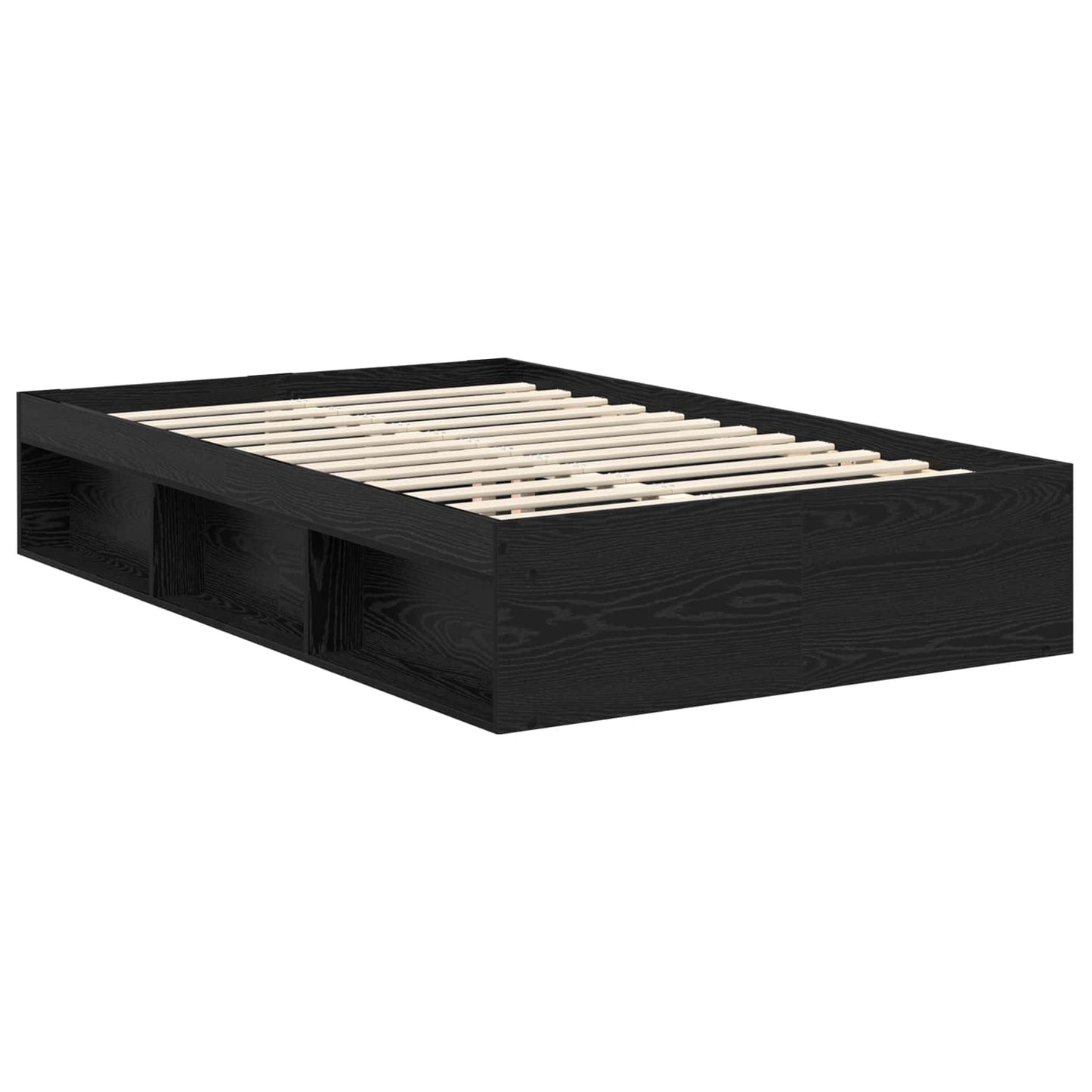 vidaXL Σκελετός Κρεβατιού Μαύρο 120 x 190 cm Στερεά ξυλεία πεύκου