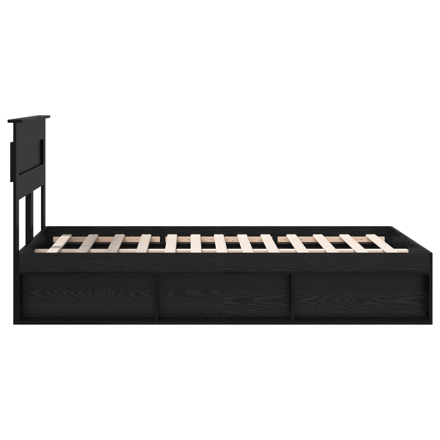 vidaXL Σκελετός Κρεβατιού Μαύρο 120 x 190 cm Στερεά ξυλεία πεύκου
