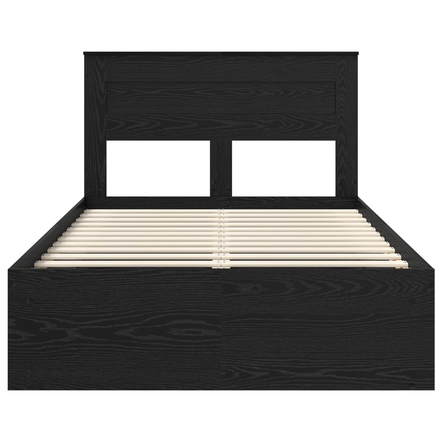 vidaXL Σκελετός Κρεβατιού Μαύρο 120 x 200 cm Στερεά ξυλεία πεύκου