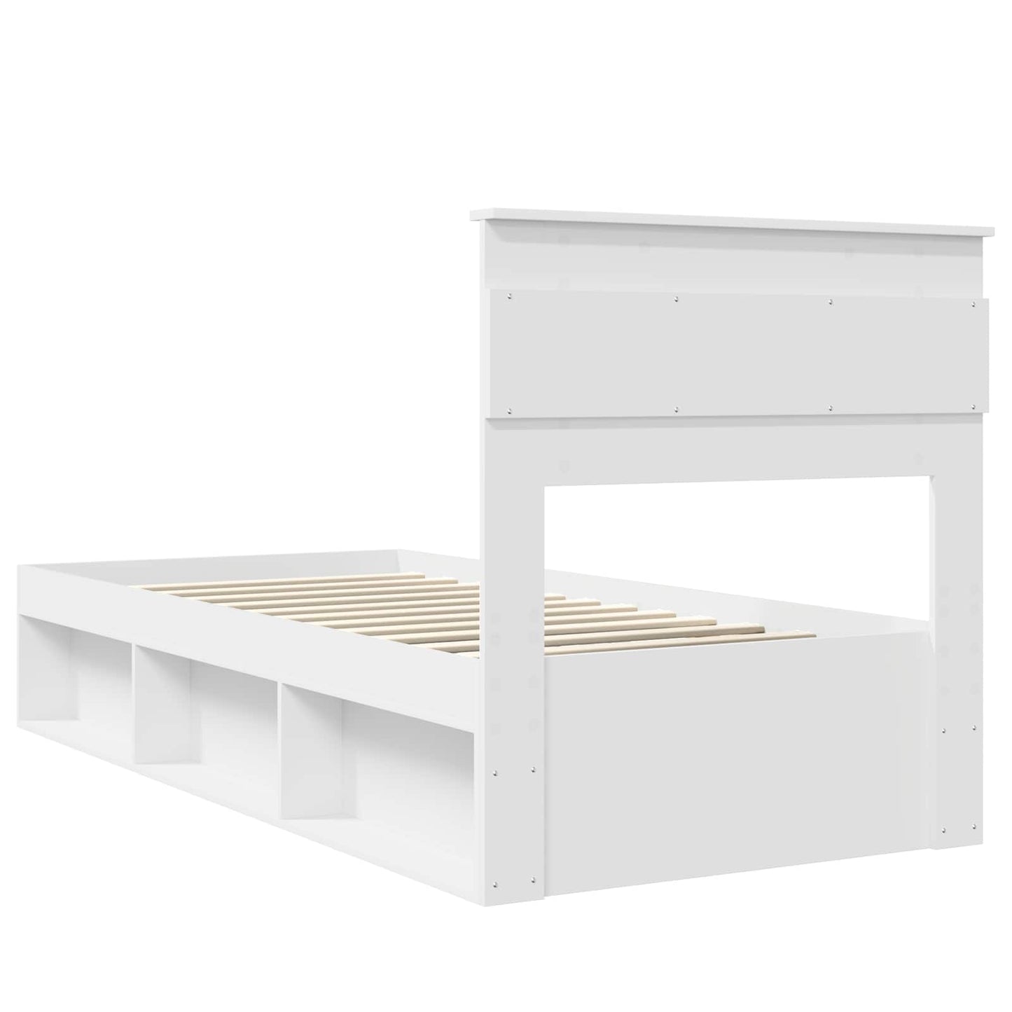 vidaXL Σκελετός Κρεβατιού Λευκό 90 x 200 cm Στερεά ξυλεία πεύκου