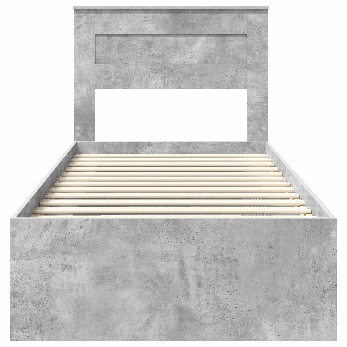 vidaXL Σκελετός Κρεβατιού Γκρι Μπετόν 75 x 190 cm Στερεά ξυλεία πεύκου