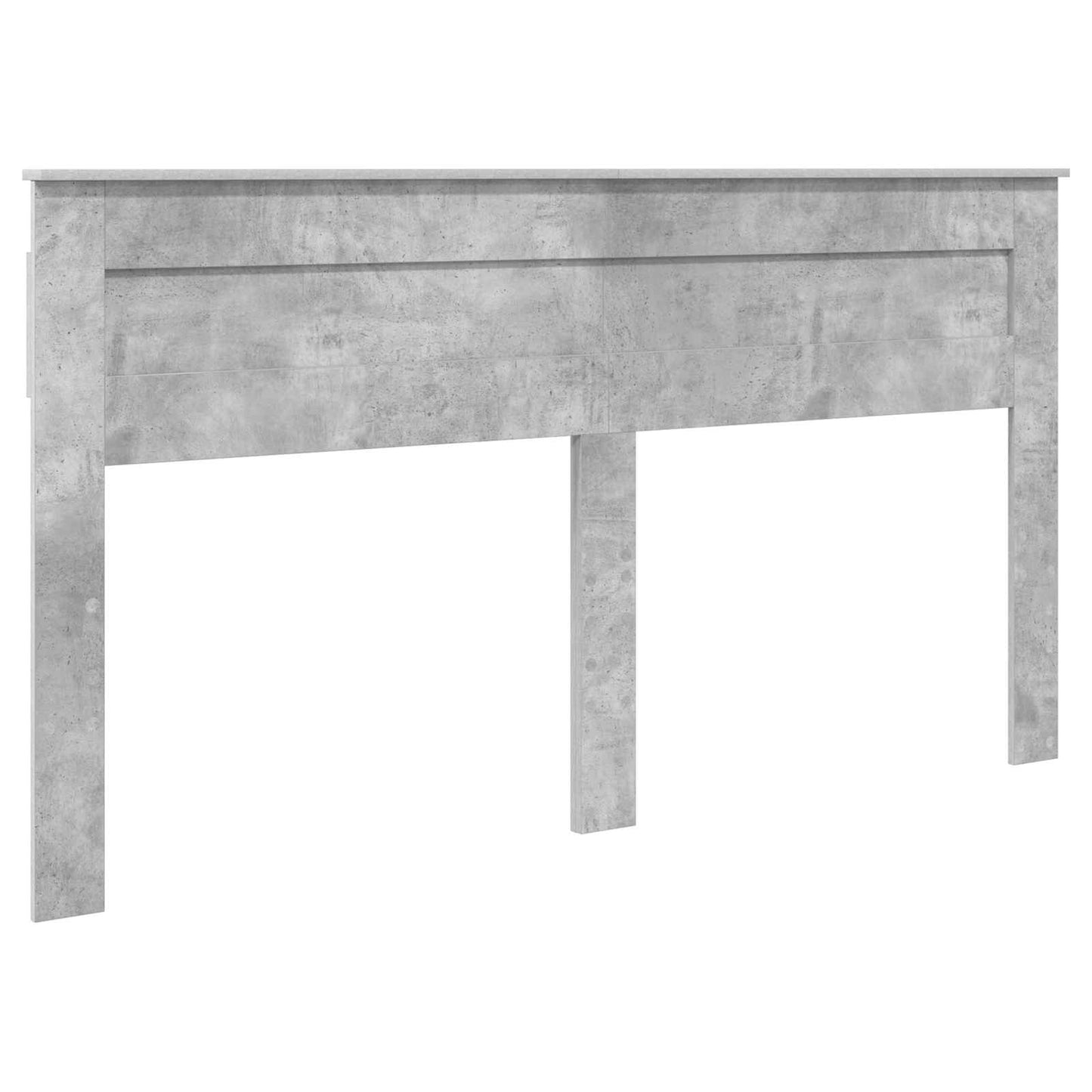 vidaXL Σκελετός Κρεβατιού Σκυρόδεμα Γκρι 200 x 200 cm Μηχανήματος Ξύλο