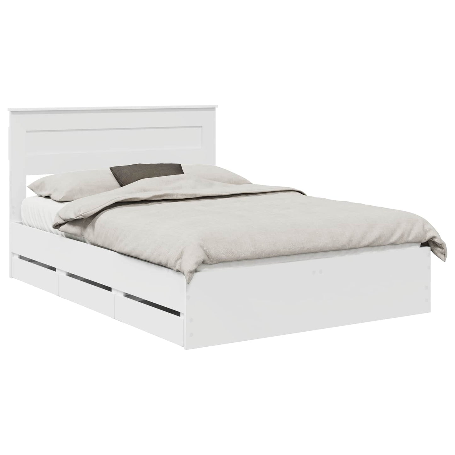 vidaXL Σκελετός Κρεβατιού Λευκό 160 x 200 cm Μηχανήματος Ξύλο
