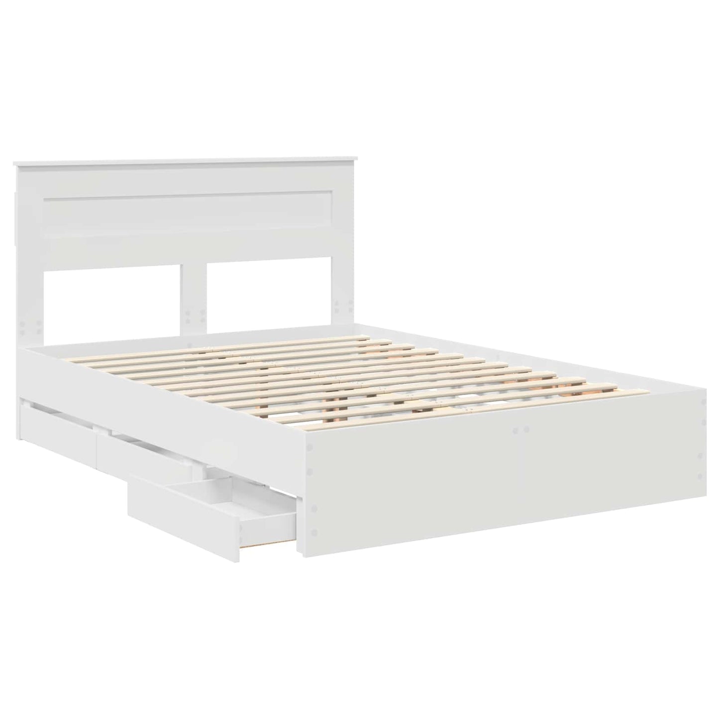 vidaXL Σκελετός Κρεβατιού Λευκό 160 x 200 cm Μηχανήματος Ξύλο