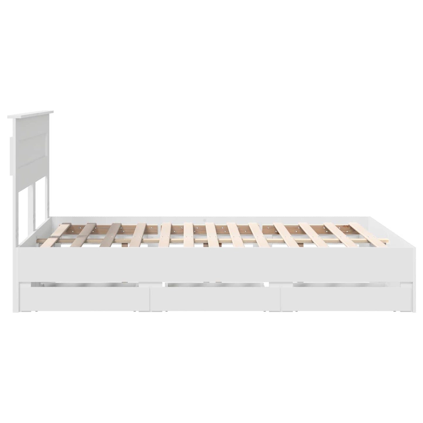 vidaXL Σκελετός Κρεβατιού Λευκό 160 x 200 cm Μηχανήματος Ξύλο