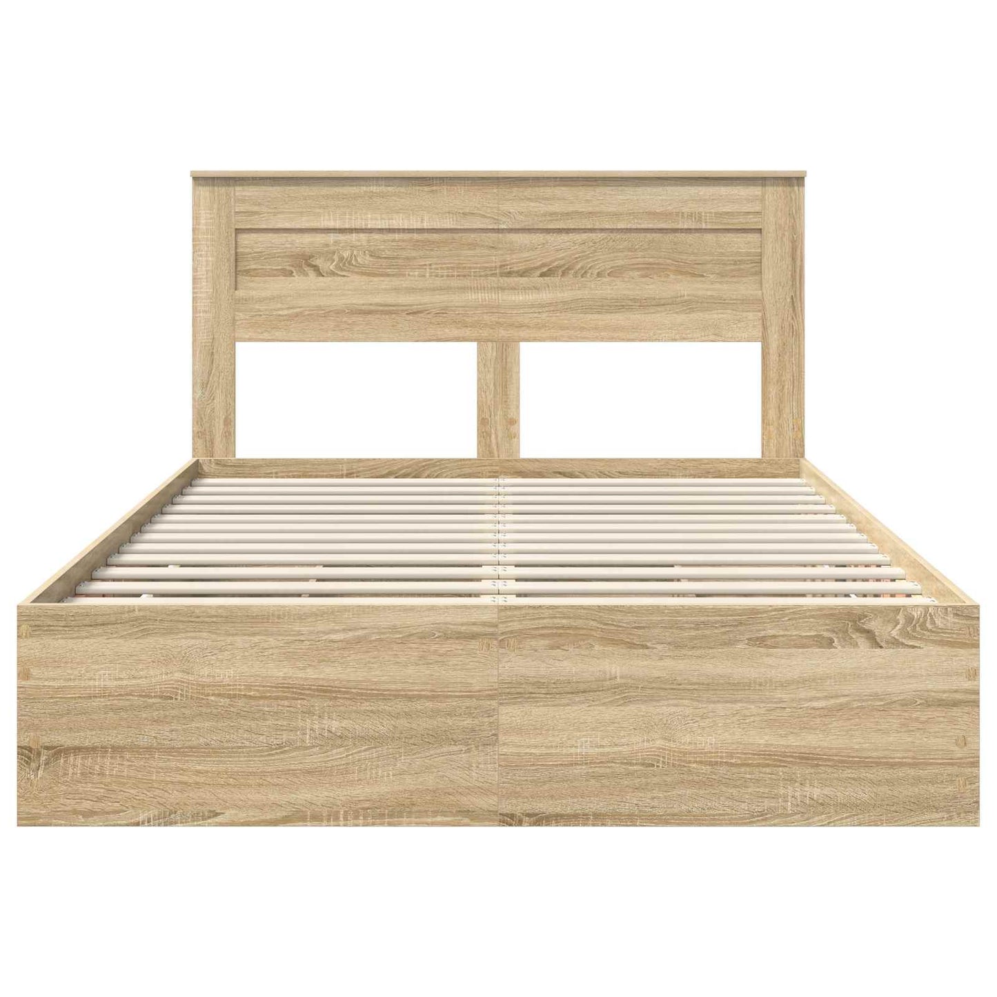 vidaXL Σκελετός Κρεβατιού Δρύς Sonoma 140 x 200 cm Μηχανήματος Ξύλο