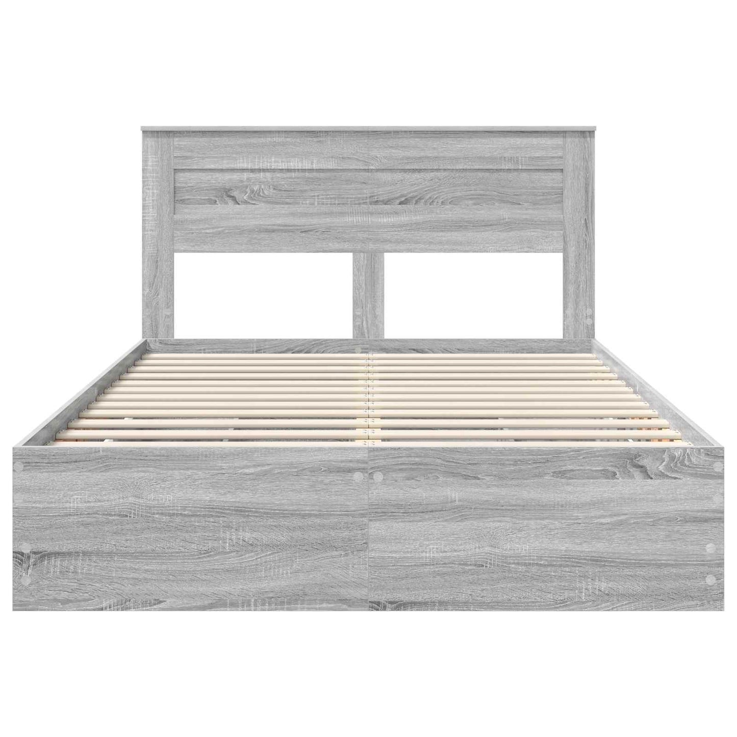vidaXL Σκελετός Κρεβατιού Γκρίζο Σονομα 140 x 200 cm Μηχανήματος Ξύλο
