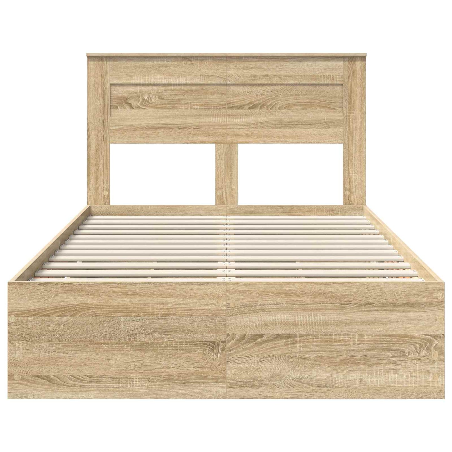 vidaXL Σκελετός Κρεβατιού Δρύς Sonoma 120 x 200 cm Μηχανήματος Ξύλο