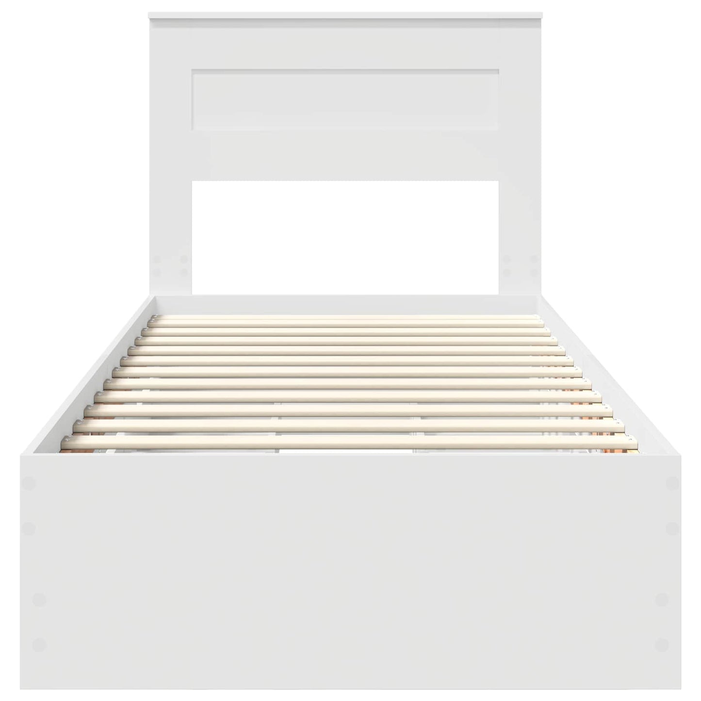 vidaXL Σκελετός Κρεβατιού Λευκό 90 x 200 cm Μηχανήματος Ξύλο