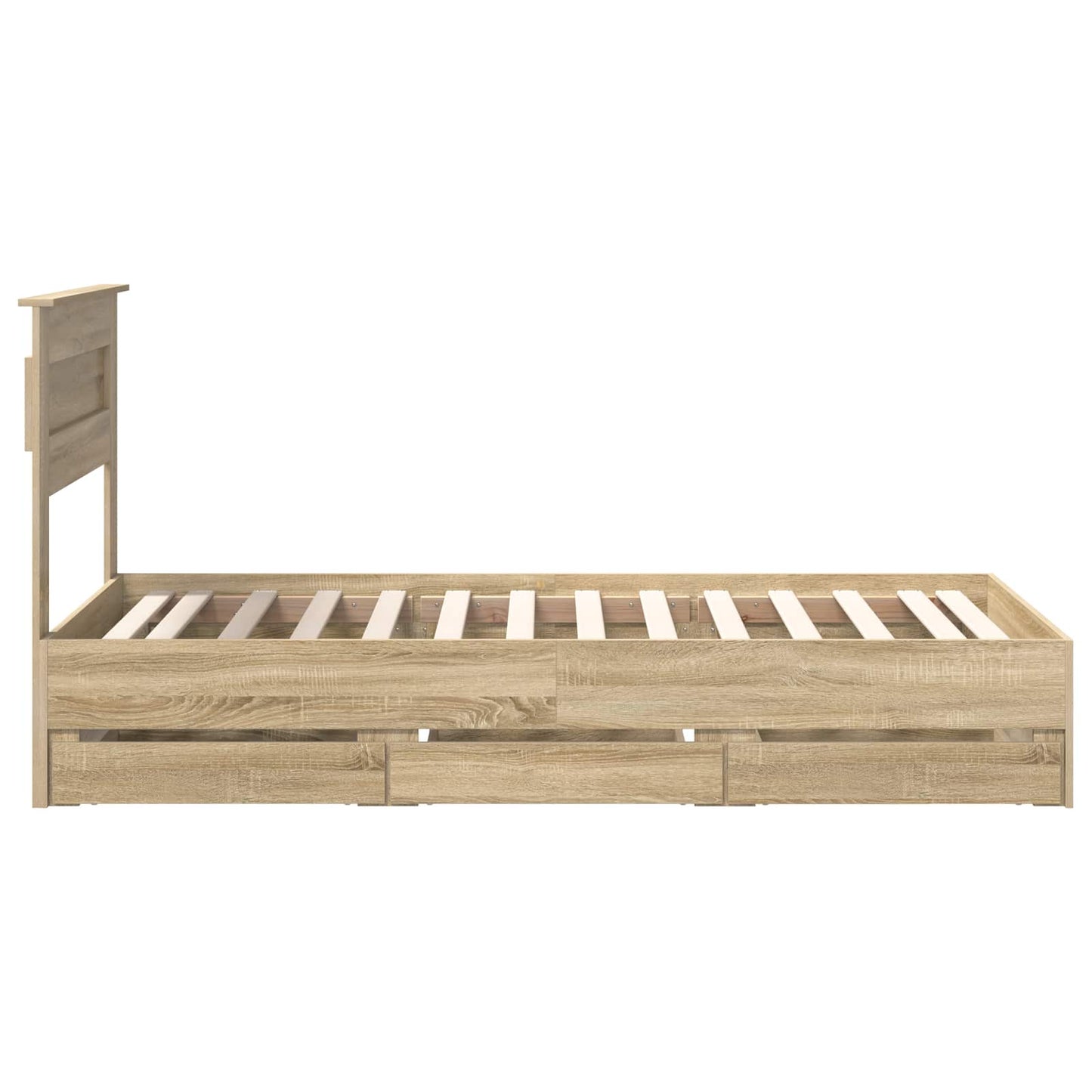 vidaXL Σκελετός Κρεβατιού Δρύς Sonoma 90 x 200 cm Μηχανήματος Ξύλο