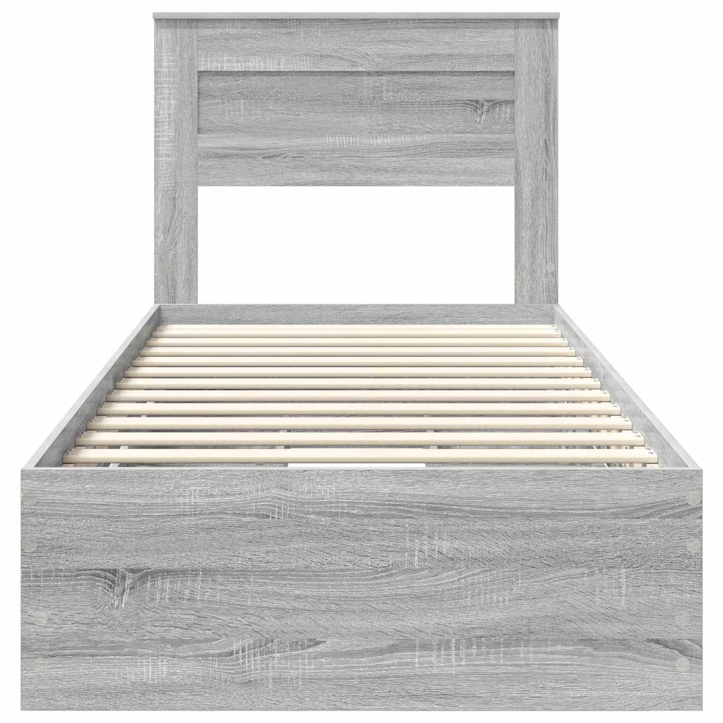 vidaXL Σκελετός Κρεβατιού Γκρίζο Σονομα 90 x 200 cm Μηχανήματος Ξύλο