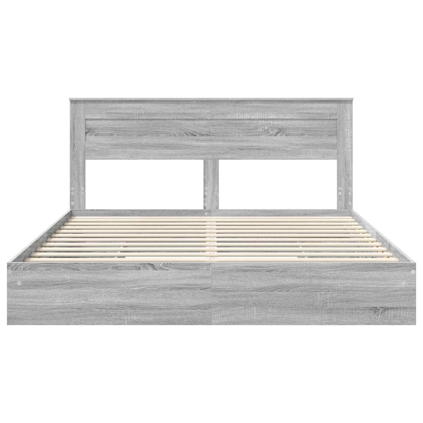 vidaXL Κρεβάτι Αποθήκης Γκρίζο Σονομα 200 x 200 cm Επεξεργασμένο ξύλο