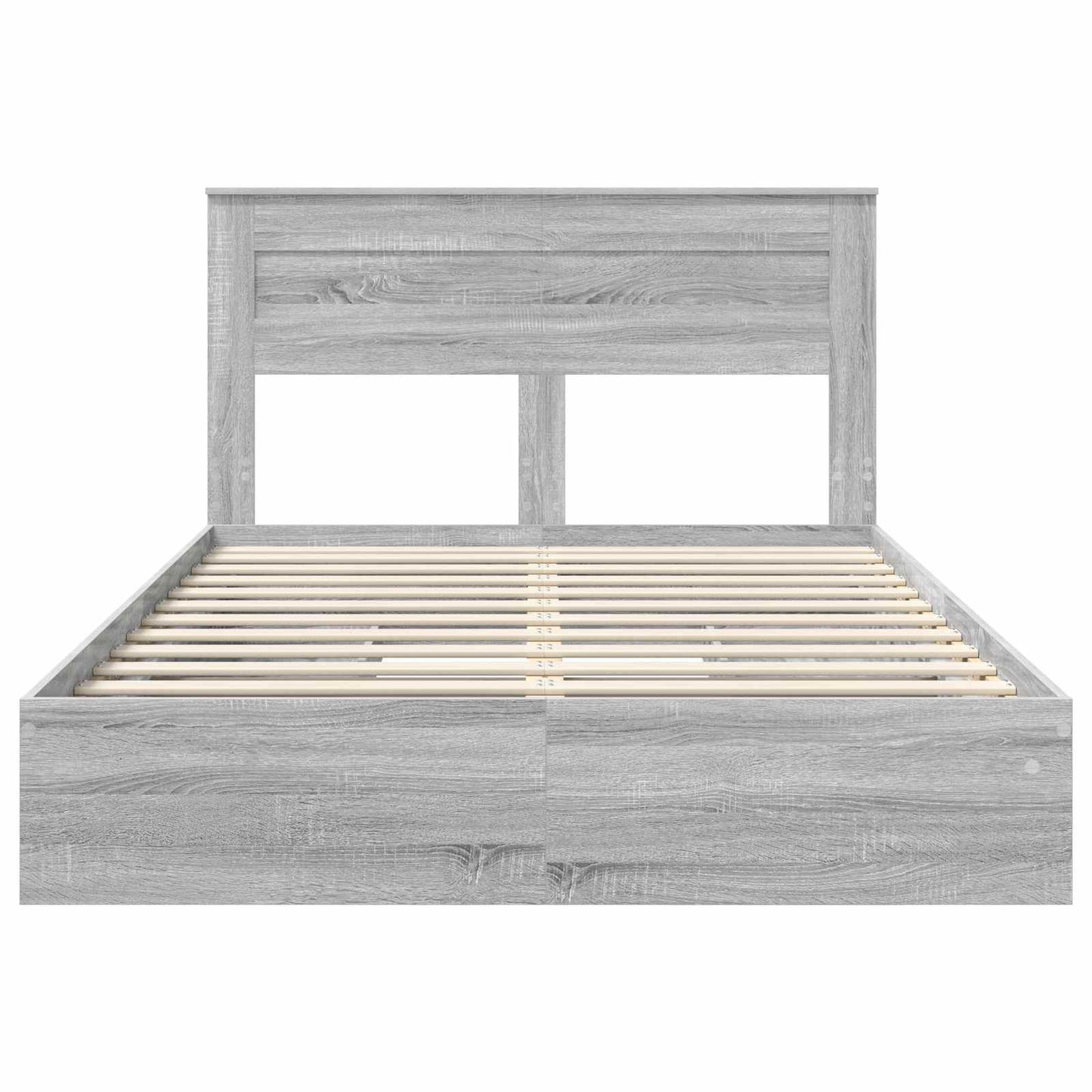vidaXL Κρεβάτι Αποθήκης Γκρίζο Σονομα 150 x 200 cm Επεξεργασμένο ξύλο