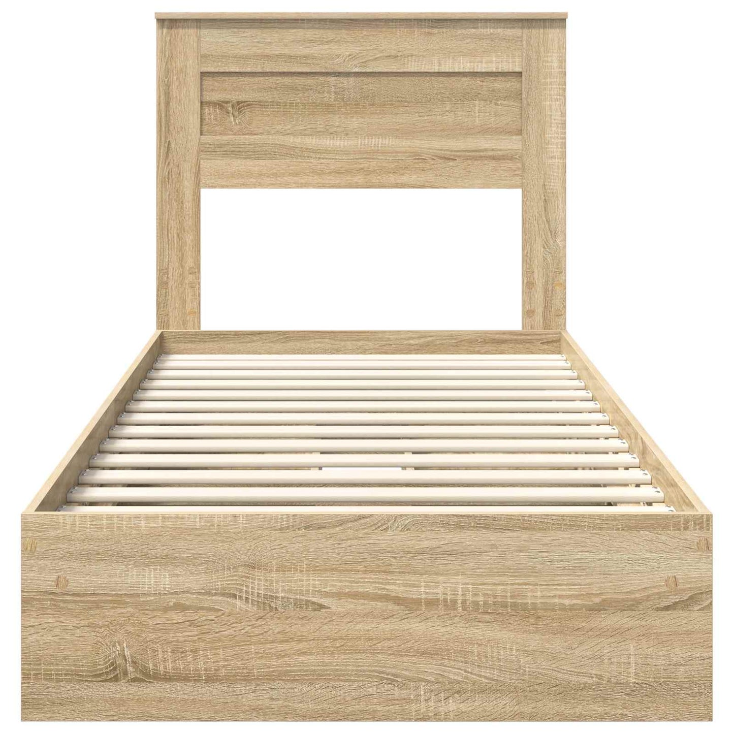 vidaXL Κρεβάτι Αποθήκης Δρύς Sonoma 100 x 200 cm Επεξεργασμένο ξύλο